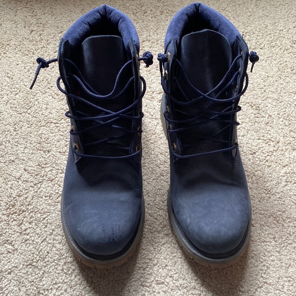 Timberland Like New Navy Blue Women’s 9.5 Classic Suede Ortholite Boots - Picture 2 of 9